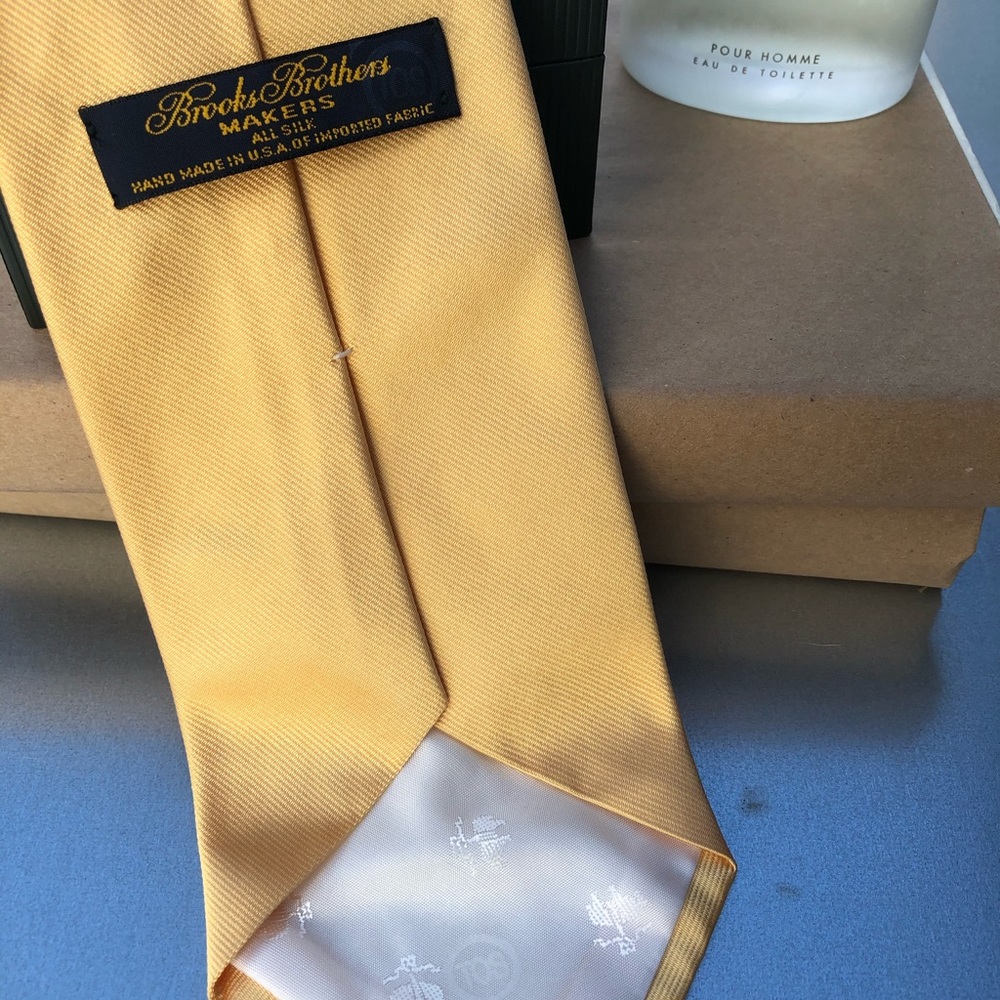 Brooks Brothers “Solid Rep Tie”, Yellow - image 2